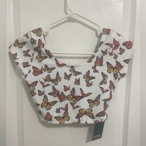 BlackMilk Flutterby Nana Suit crop top - Limited drop